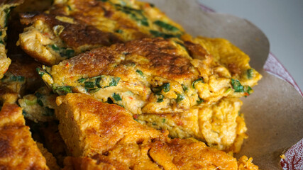 Group of omelettes on a plate