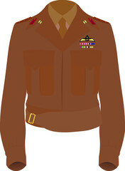 Obraz premium uniform of a combat officer of the second world war of the british air force 1943-1945 
