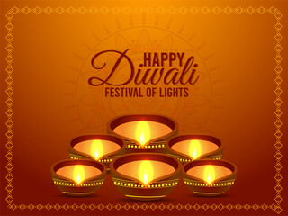 Indian religious festival of light happy diwali background
