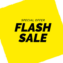 Flash Sale banner template design.Vector illustration.
