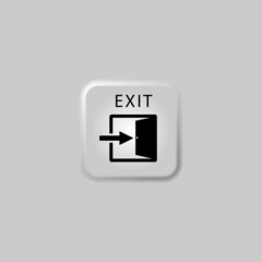 Door sign icon. Enter or exit symbol. Internal door. Face, open door icon vector. Linear style sign for mobile concept and web design. door symbol logo illustration. vector graphics - Vector. eps 10