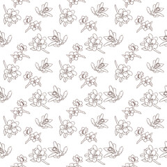 a pattern with a silhouette of flowers
