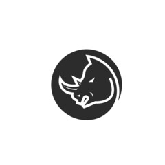 rhino head icon vector illustration design