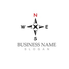 Obraz premium compass logo template vector icon illustration