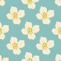 Pastel floral digital paper jasmine