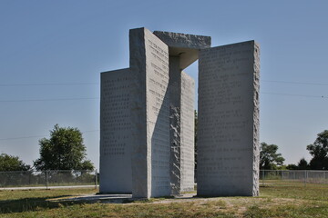 Georgia Guidestones monument in Elberton, Georgia