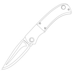 Folding pocket knife coloring book.