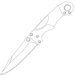 Folding pocket knife coloring book.