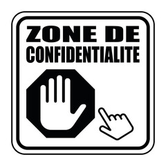 Logo zone de confidentialité. - obrazy, fototapety, plakaty