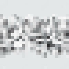 Fading greyscale border pixel pattern. Black and white pixel background. Vector illustration for your graphic design. eps 10