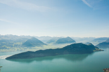Rigi, Rigi Kulm, Vierwaldstättersee, Aussicht, Stanserhorn, Buochserhorn, Berner Alpen, Eiger,...