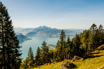 Rigi, Weggis, Vierwaldstättersee, Pilatus, Bürgenstock, See,  Rigi Kaltbad, Wanderweg, Bergbahn, Aussicht, Seerundfahrt, Wanderweg, Alpen, Sommer, Schweiz