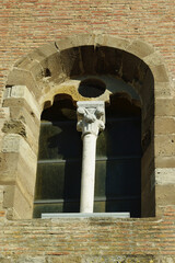 Fototapeta na wymiar Fossacesia - Abruzzo - Medieval Church of San Giovanni in Venere: Mullioned window