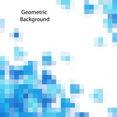 blue mosaic rectangles. aqua pixel squares. eps 10