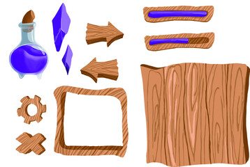 a selection of game elements