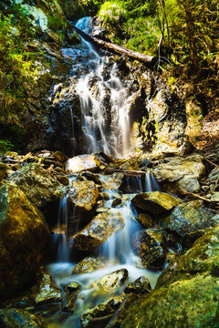 Royal waterfall near the village Vidly, Jeseniky mountains