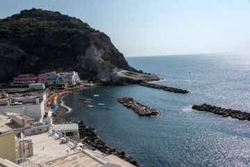 panoramic view of the port of Ischia