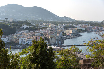 Fototapeta na wymiar panoramic view of the gulf of Ischia from the Aragonese castle