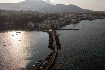 panoramic view of the gulf of Ischia from the Aragonese castle