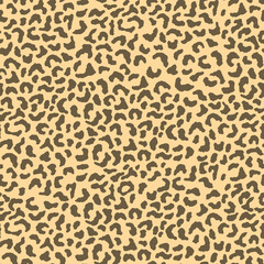Abstract modern leopard seamless pattern. Animals trendy background. Beige and brown decorative vector stock illustration for print, card, postcard, fabric, textile. Modern ornament of stylized skin