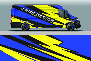 Car wrap company design vector. Graphic background designs for vehicle van livery