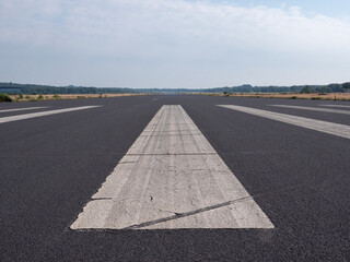 Abandoned landing strip at former military base Soesterberg in the Netherlands