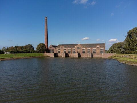 Old steam pump station Woudagemaal in the province Friesland in the Netherlands