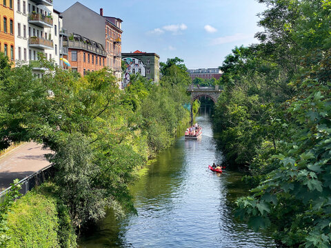 Bootstour auf dem Karl-Heine-Kanal, &ouml;ffentlicher Grund