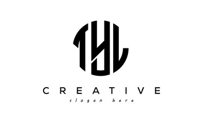 Letter TYL creative circle logo design vector	