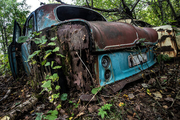 hidden car cemetry, Bastnaes, Sweden