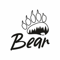 Drawing of a bear's paw