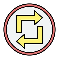 Vector Loop Filled Outline Icon Design