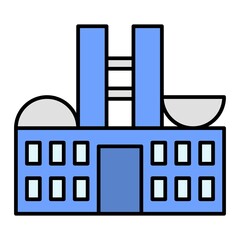 Vector Brazil Congress Filled Outline Icon Design