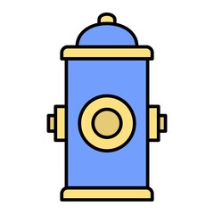 Vector Hydrant Filled Outline Icon Design