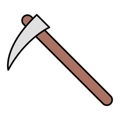  Vector Scythe Filled Outline Icon Design