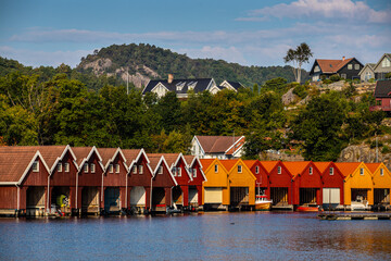 boat houses in Renne, Norway