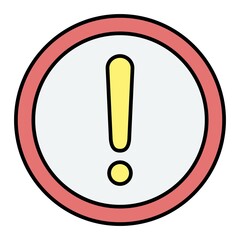 Vector Warning Filled Outline Icon Design