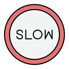 Vector Slow Filled Outline Icon Design