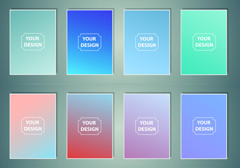 Colorful vector blurred gradient textures. Background for Social media post, wallpaper, mobile app, screen 
