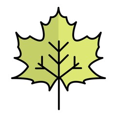 Vector Maple Leaf Filled Outline Icon Design