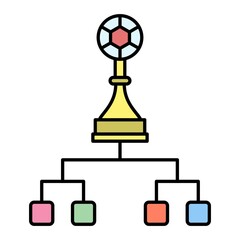 Vector PlayOff Filled Outline Icon Design