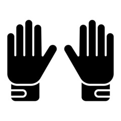 Obraz premium Vector Goalie Gloves Glyph Icon Design