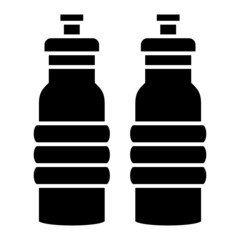 Vector Water Bottles Glyph Icon Design