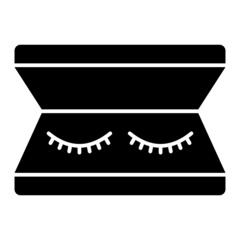 Vector Eye Lashes Glyph Icon Design