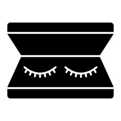 Vector Eye Lashes Glyph Icon Design