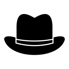 Vector Hat Glyph Icon Design