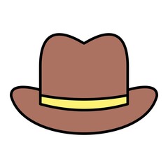 Vector Hat Filled Outline Icon Design