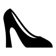 Vector High Heels Glyph Icon Design