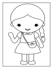 Coloring Book Pages for Kids. Coloring book for children. Cute Baby. Cute Babies.