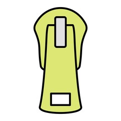 Vector Zipper Filled Outline Icon Design